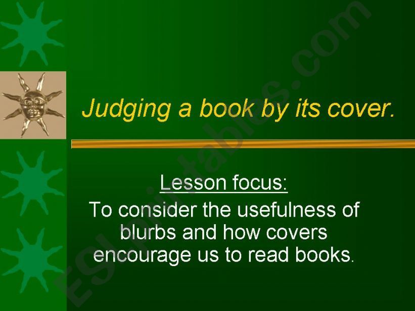 Judging a bppk by its cover (blurb)