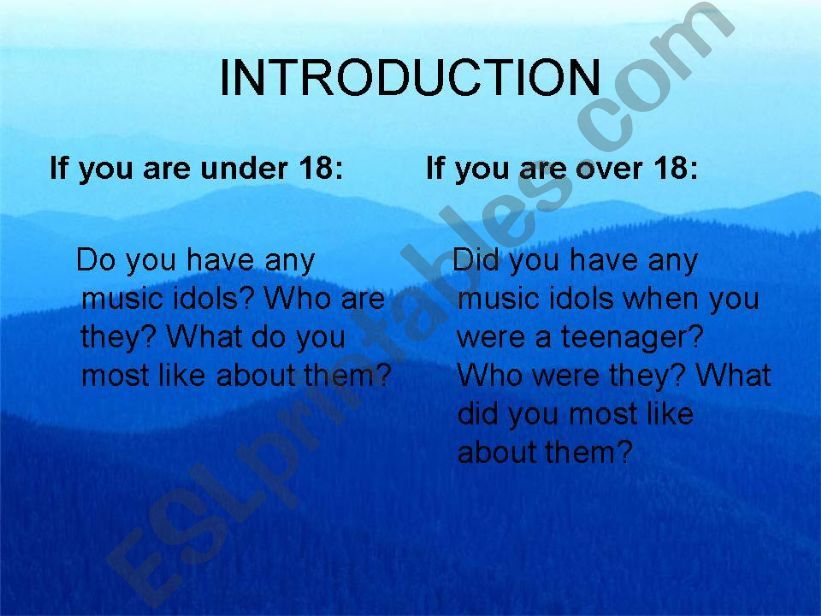 Music Idols powerpoint