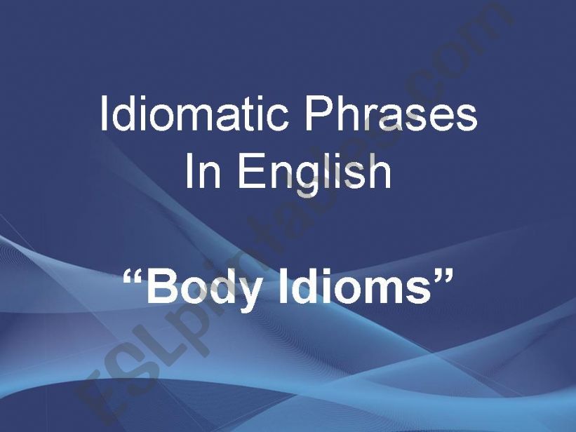 Body Idioms powerpoint