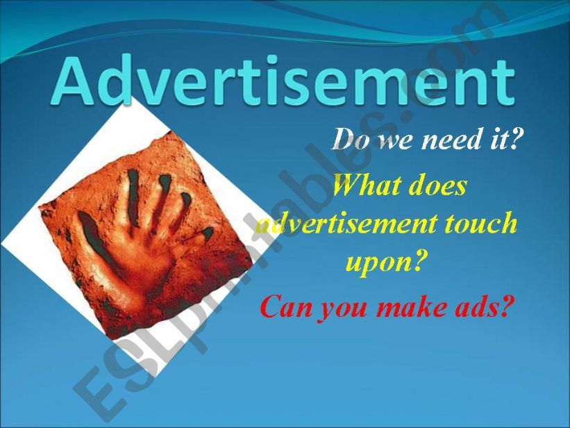 Advertisement in your life powerpoint