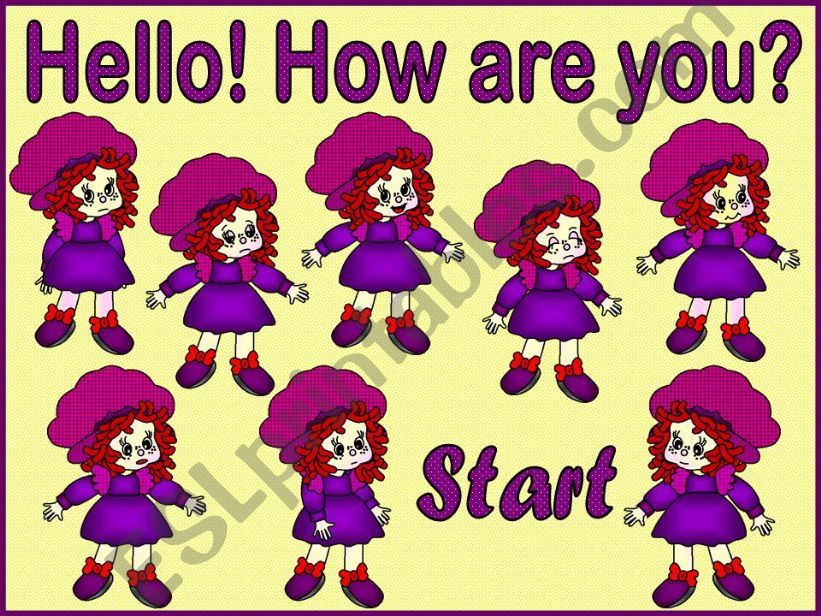 Hello! How are you? - game powerpoint