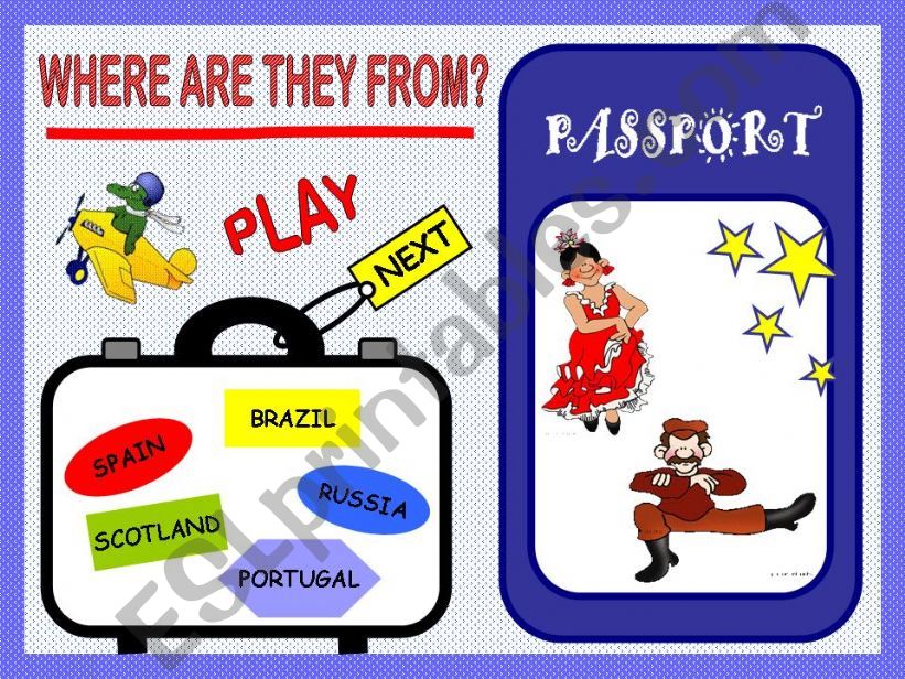 WHERE ARE THEY FROM? GAME powerpoint