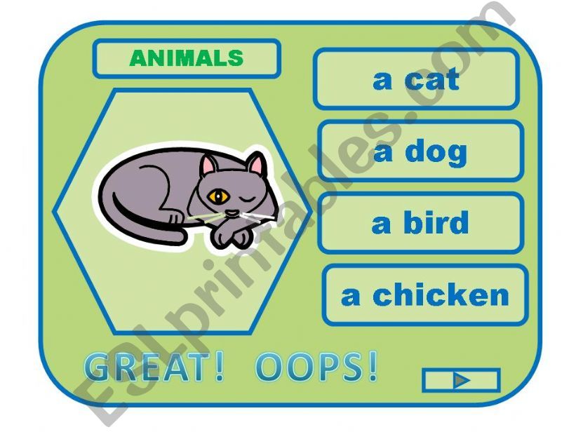 ANIMALS game powerpoint
