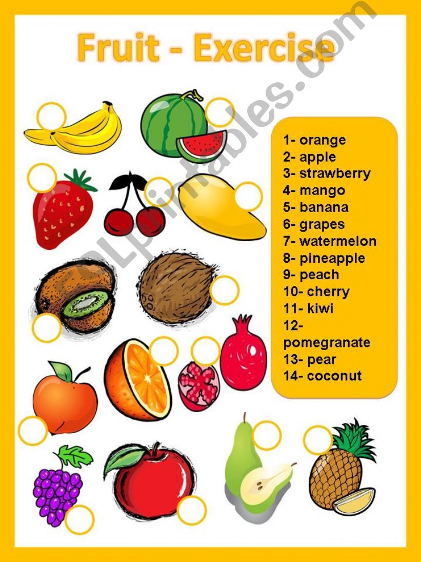 Fruit - Exercise powerpoint