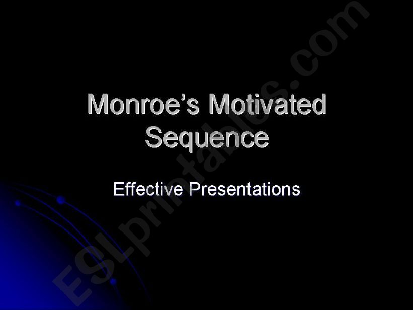 Monroes Motivated Sequence powerpoint