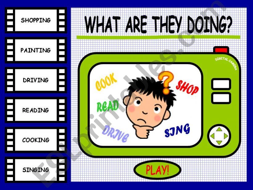 WHAT ARE THEY DOING? - GAME powerpoint
