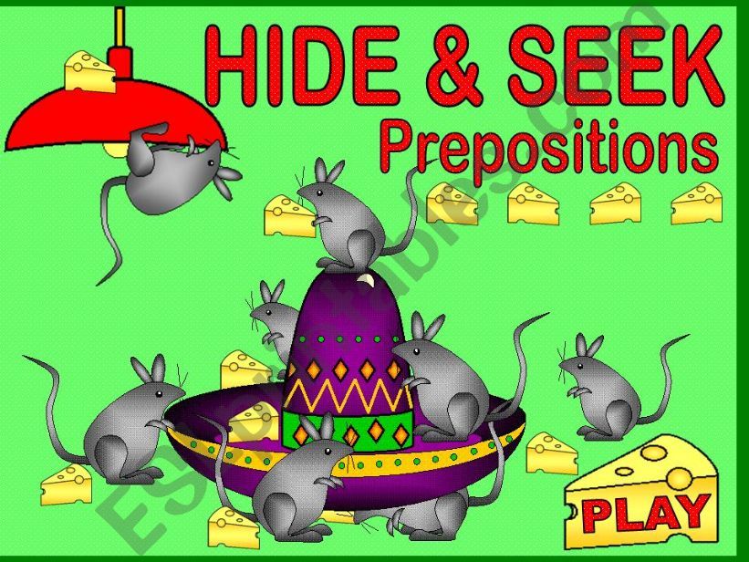 Hide & Seek - prepositions of place game