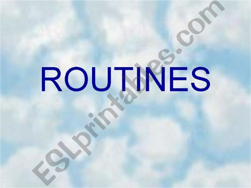 ROUTINES & TIMES GAME powerpoint