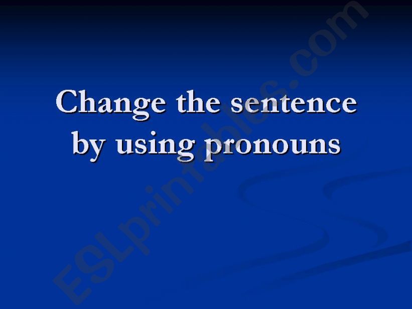 Pronouns powerpoint