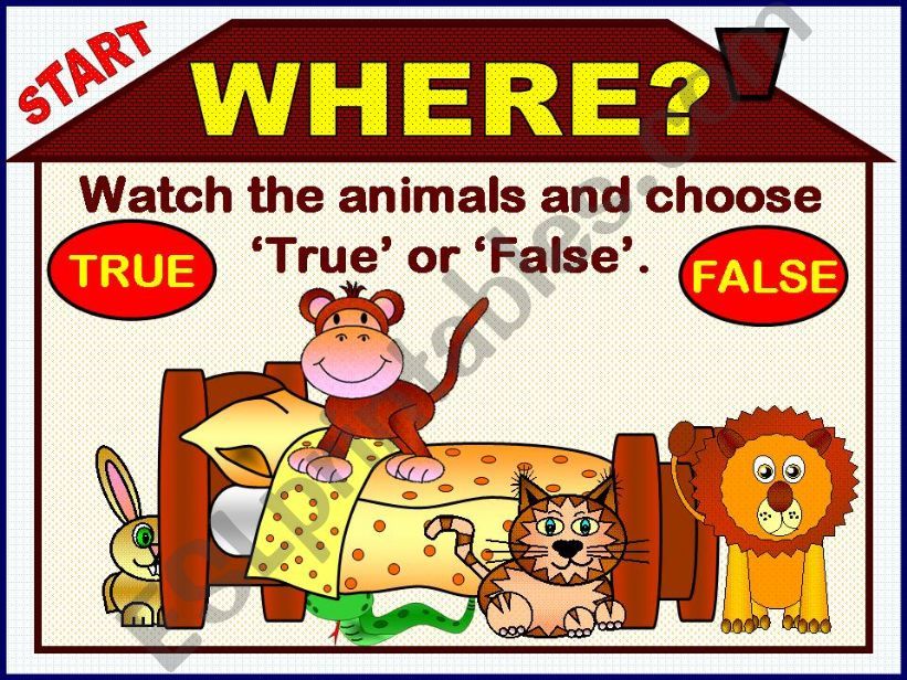 Where? - prepositions game powerpoint