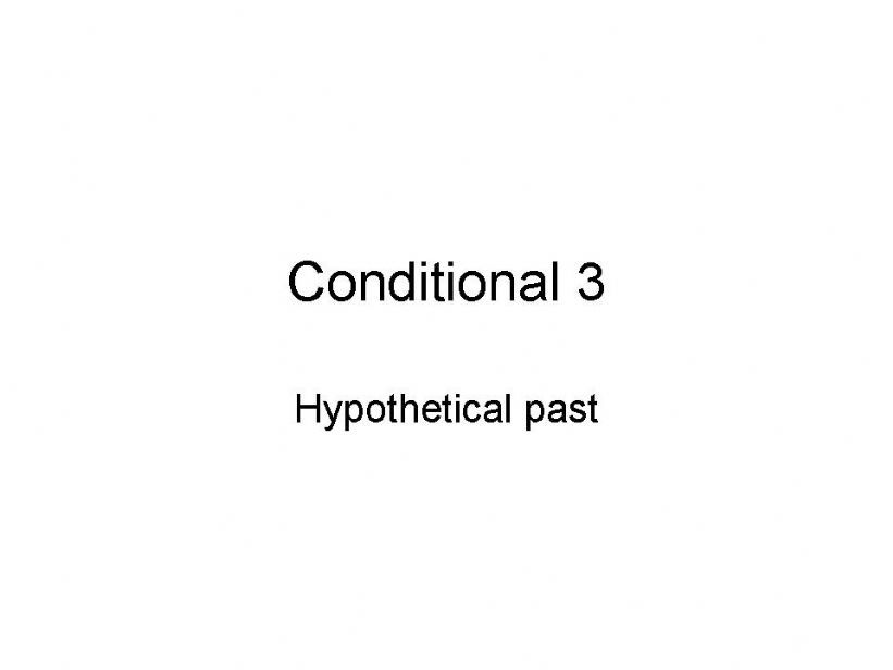 conditional 3 powerpoint