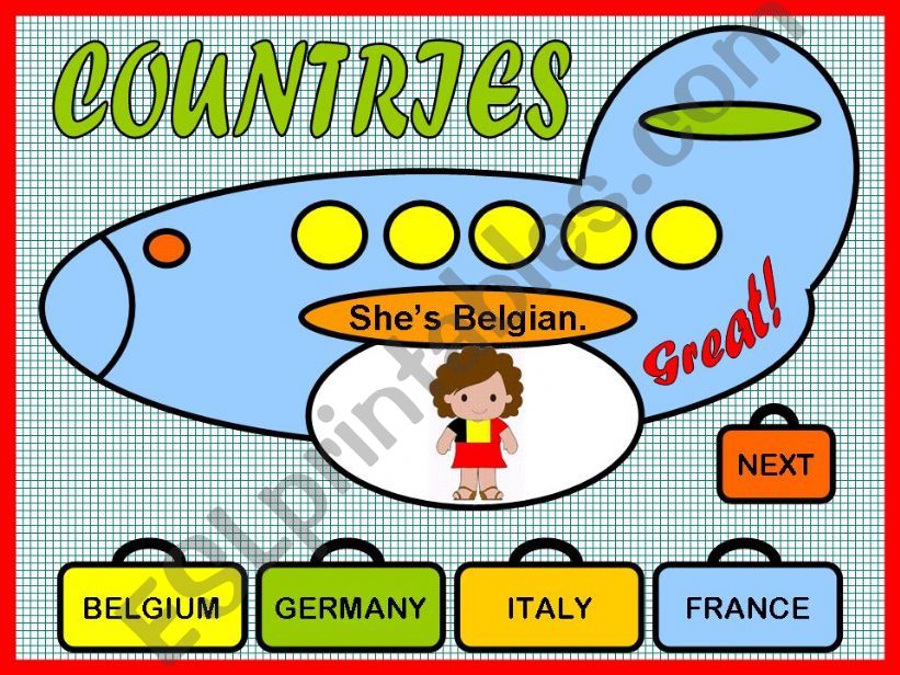 COUNTRIES AND NATIONALITIES -GAME