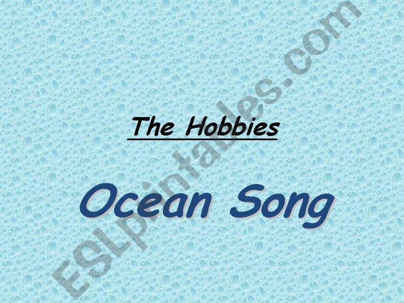 Ocean song powerpoint