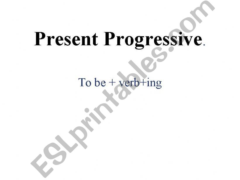 present progressive tense powerpoint