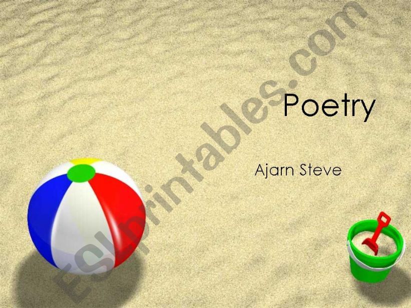 Introduction to Poetry powerpoint