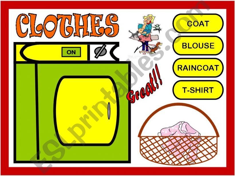 THE WASHING MACHINE - CLOTHES GAME