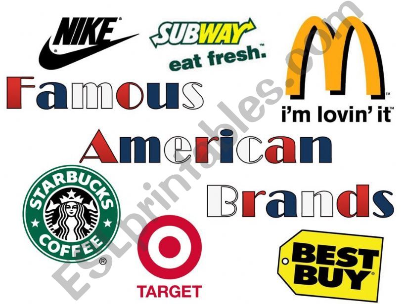 Famous American Brands part I powerpoint