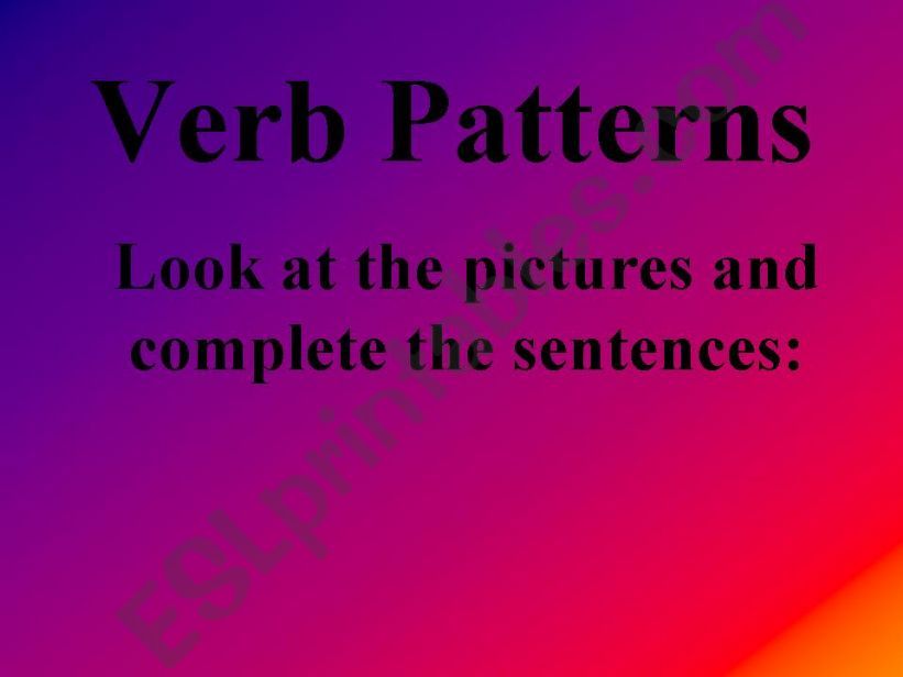 Verb Patterns powerpoint