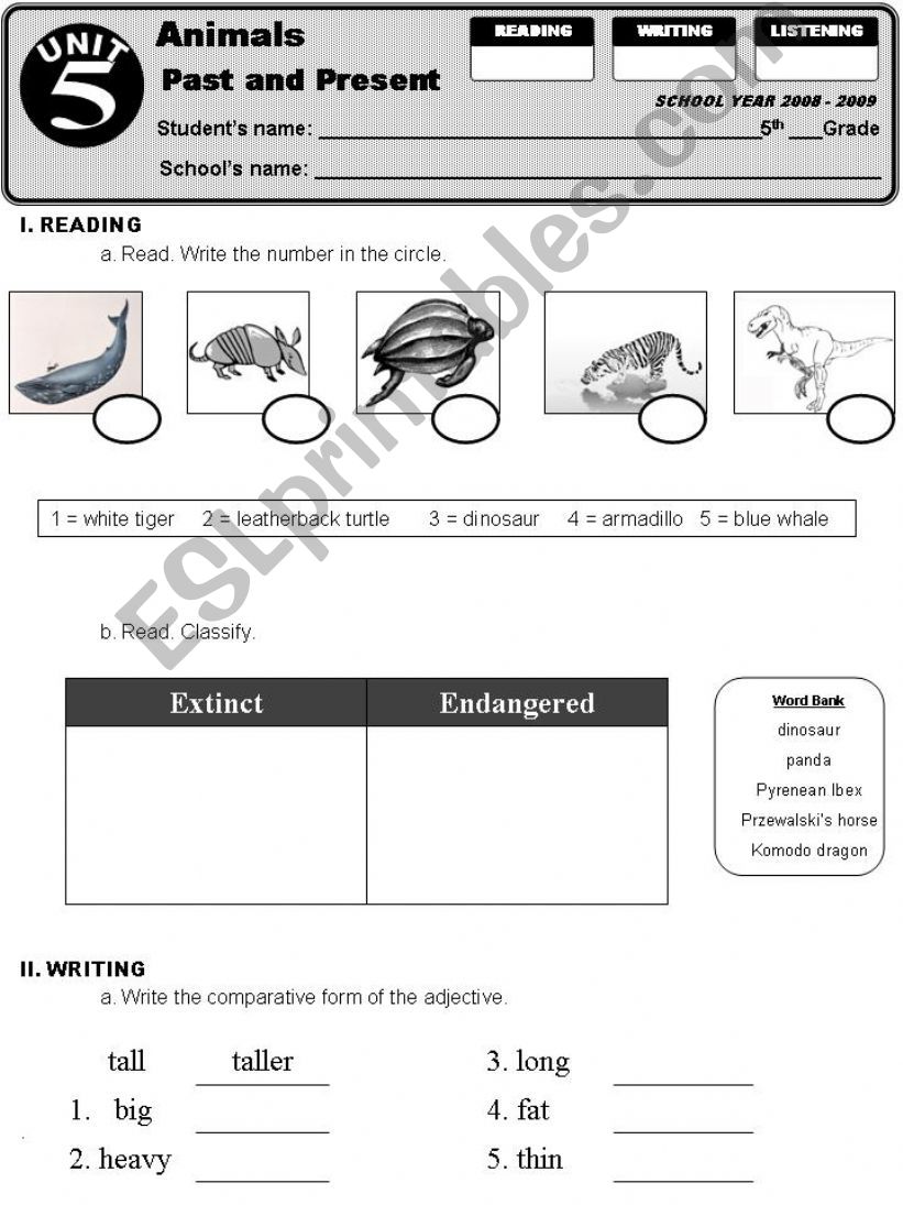 Endangered Animals powerpoint