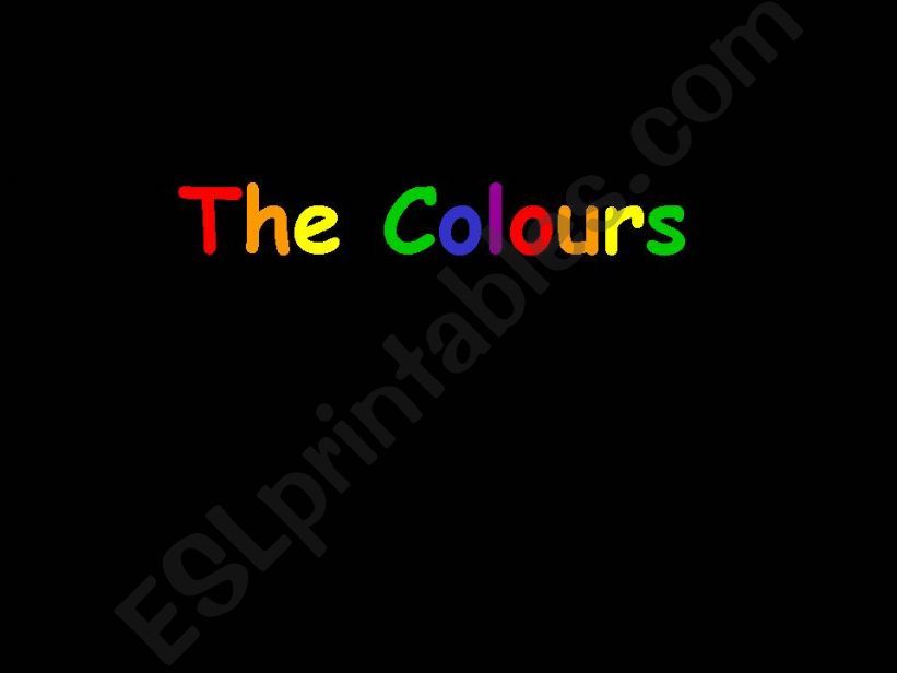 The colours powerpoint