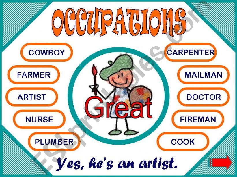 OCCUPATIONS - GAME powerpoint