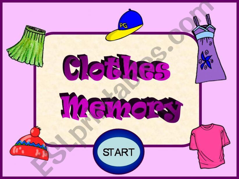 CLOTHES MEMORY GAME powerpoint