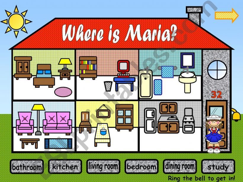 WHERE IS MARIA? - PARTS OF THE HOUSE GAME