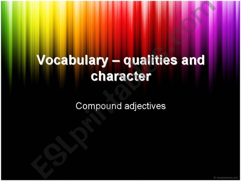 compound adjectives powerpoint