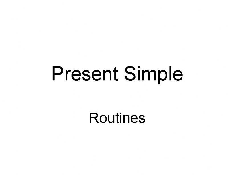 Present Simple powerpoint