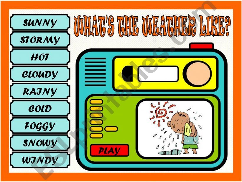 THE WEATHER GAME powerpoint