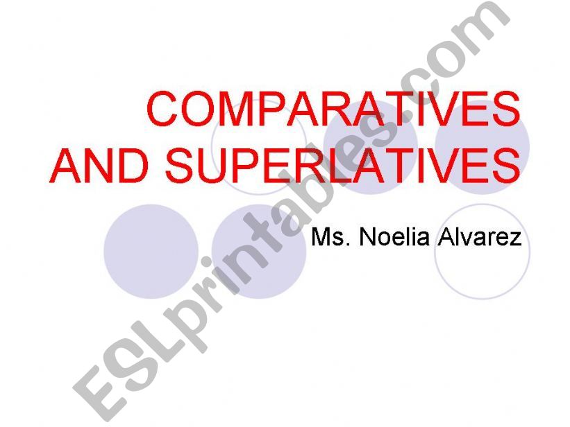compartives and superlatives powerpoint