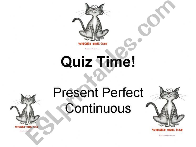 Present Perfect Continuous Tense QUIZ