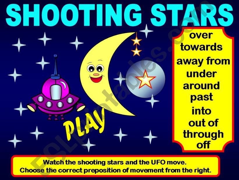 Shooting Stars - prep of movement game