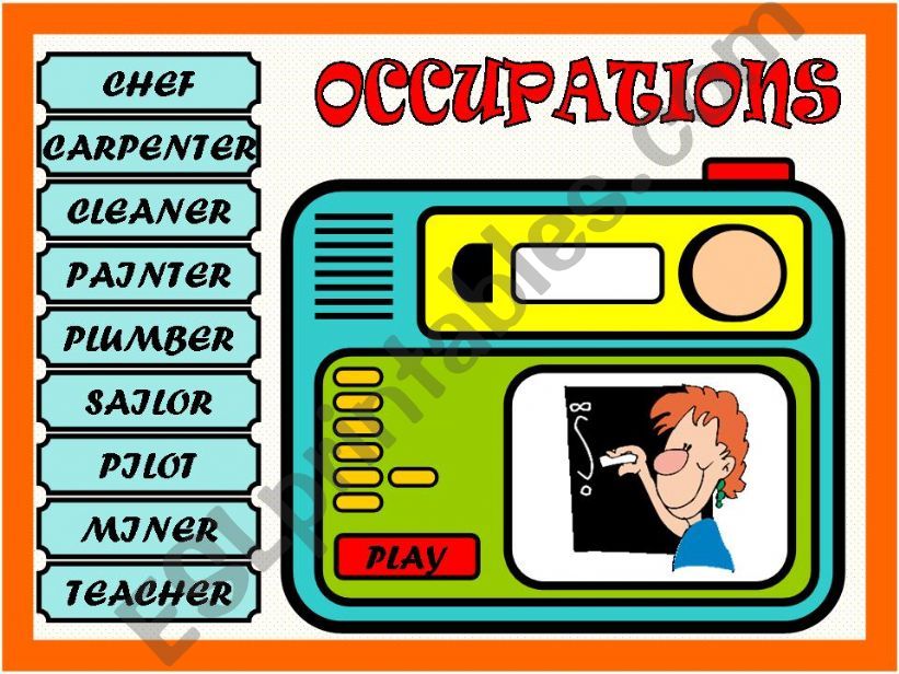 OCCUPATIONS - GAME powerpoint