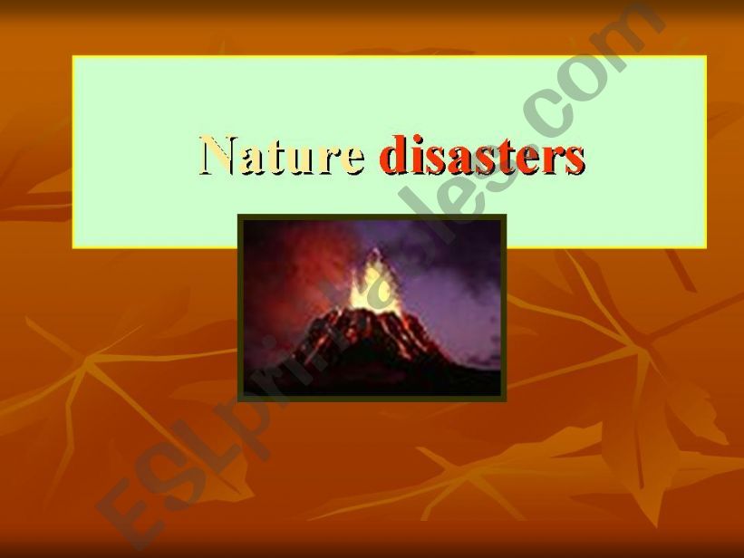 nature disaster powerpoint
