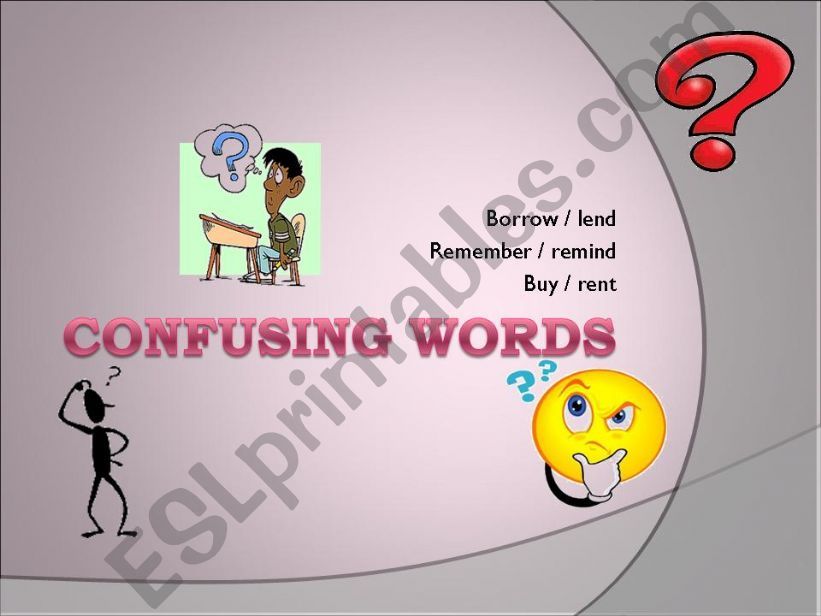 Confusing words powerpoint