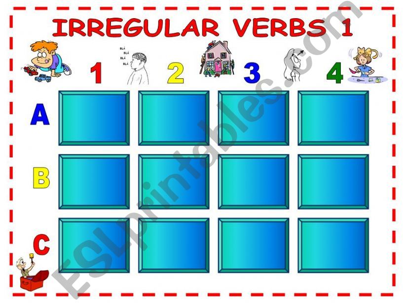 Irregular Verbs - Memory Game - Part 1