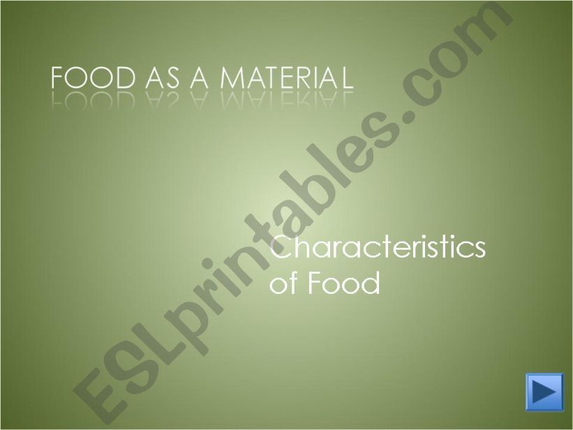 food as a material powerpoint