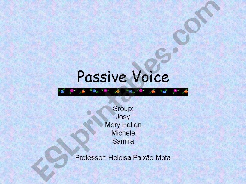 Passive Voice powerpoint