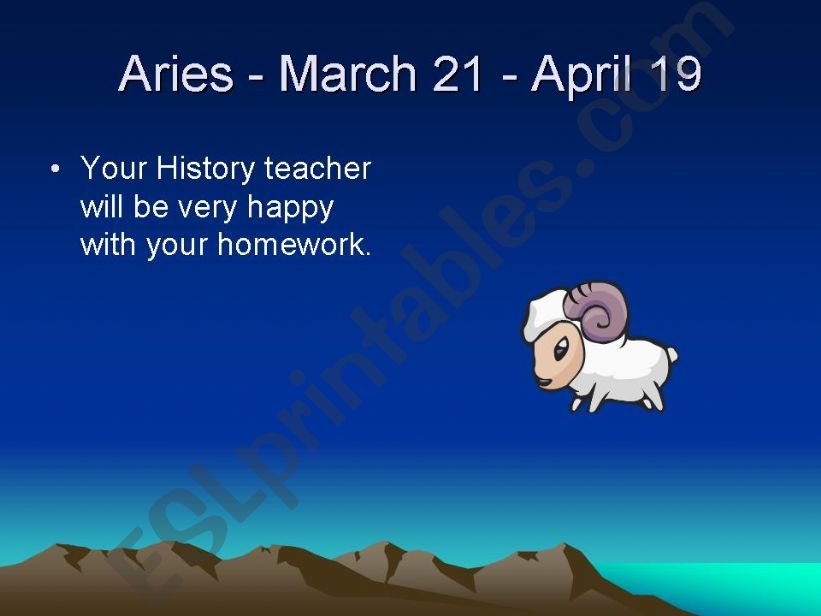 School horoscope powerpoint