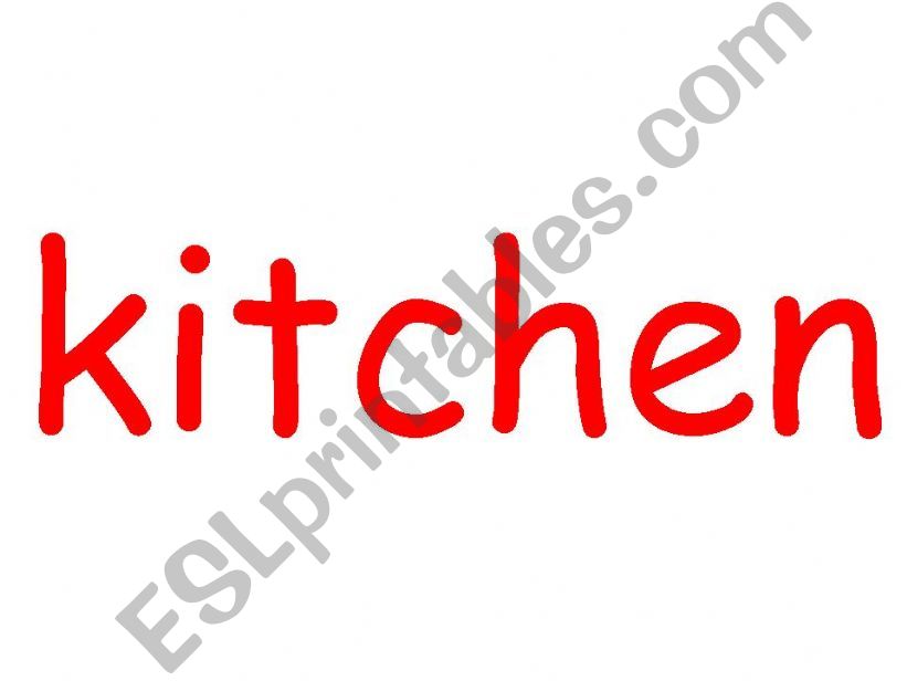 ESL English PowerPoints kitchen vocabulary