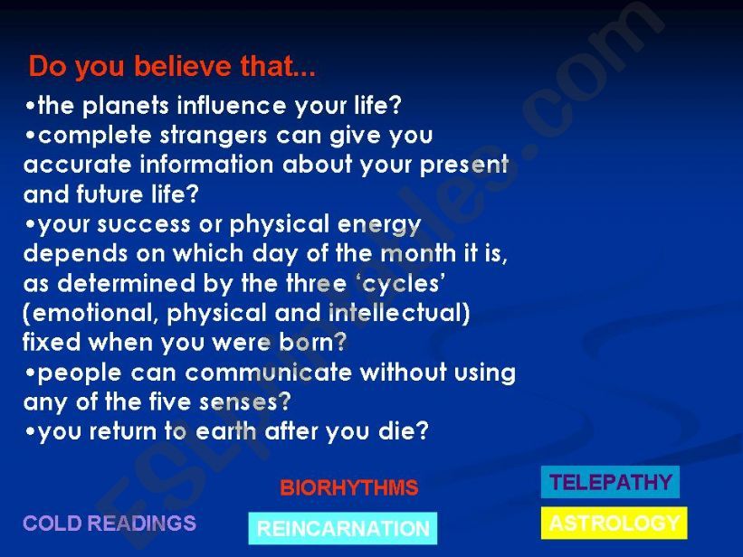 do you believe? powerpoint