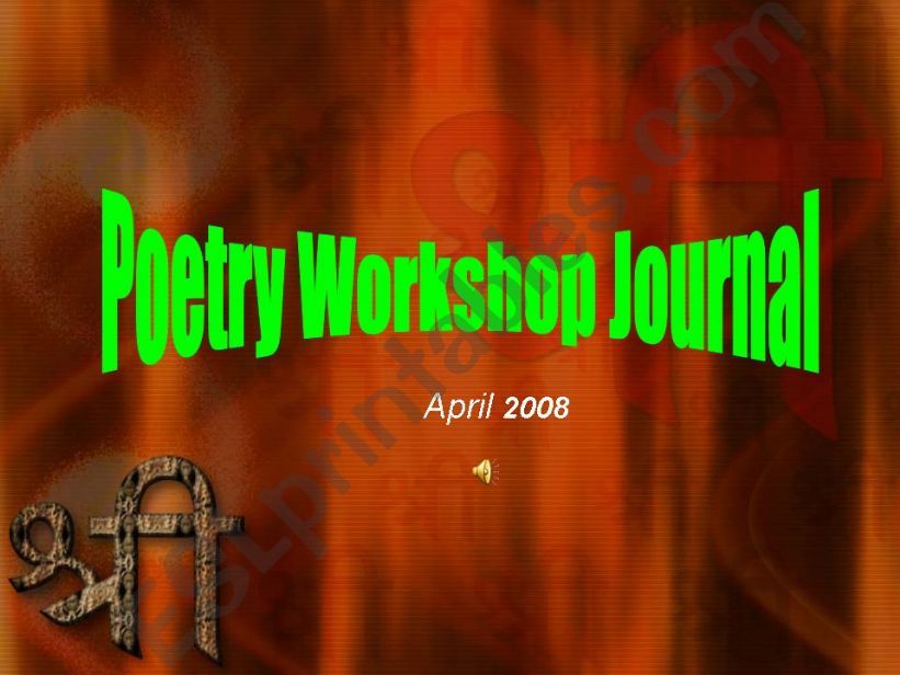 Poetry workshop magazine powerpoint