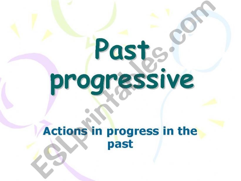 Past progressive powerpoint