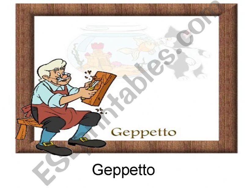 Pinocchio characters powerpoint