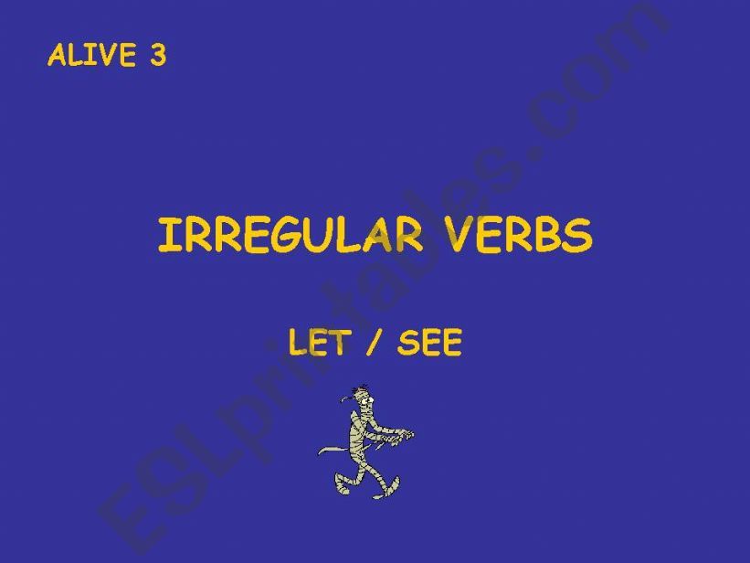Irregular verbs let/see powerpoint