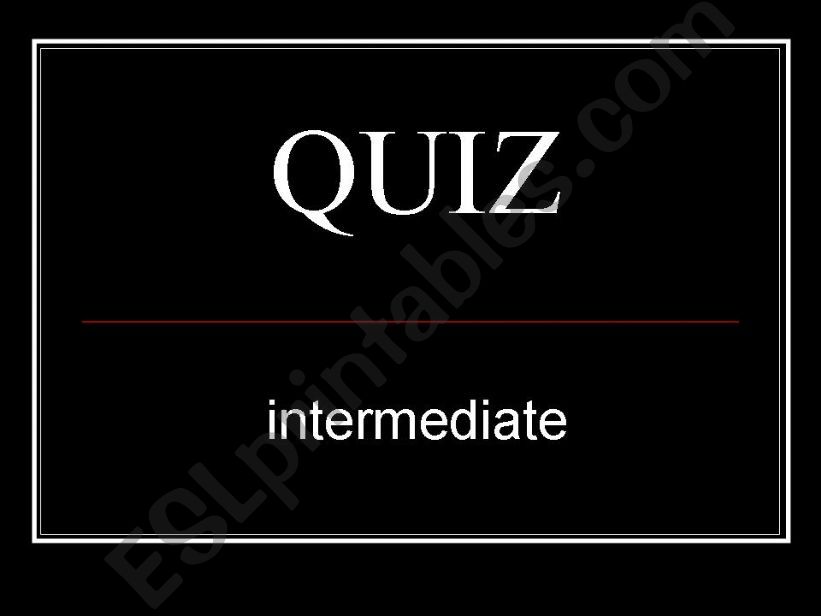 Quiz powerpoint