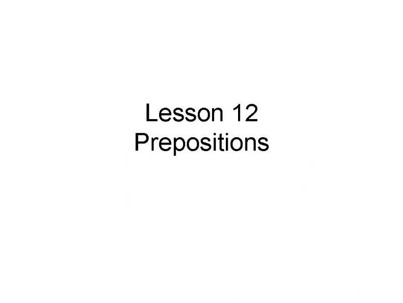 prepisitions powerpoint
