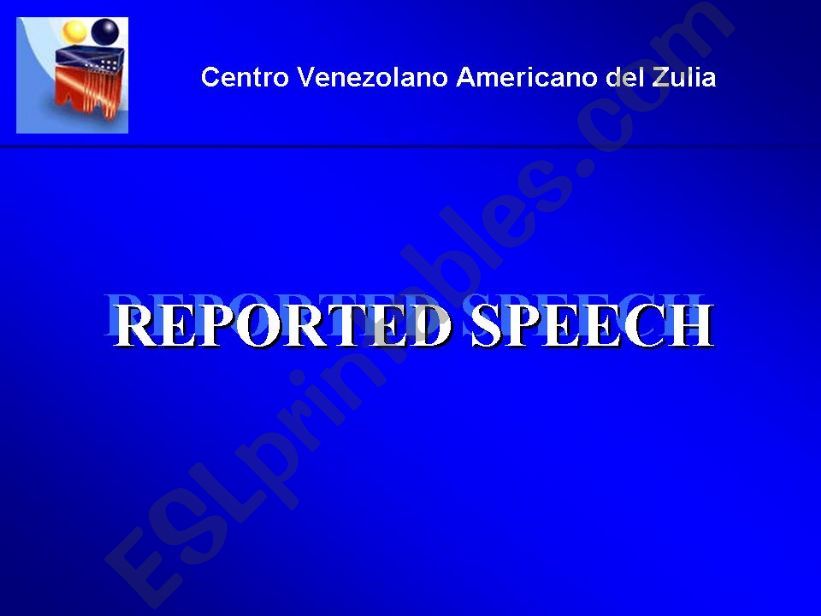 reported speech  powerpoint