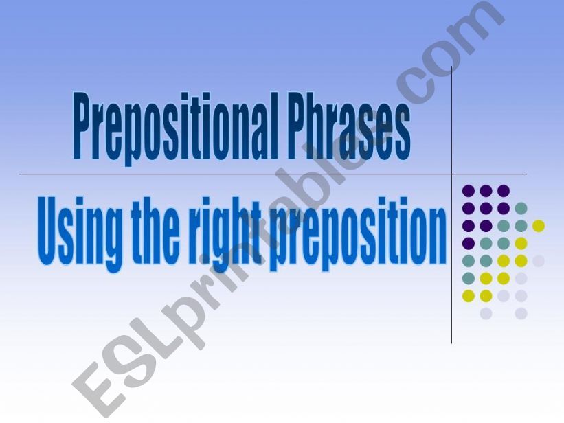 prepositional phrases  powerpoint